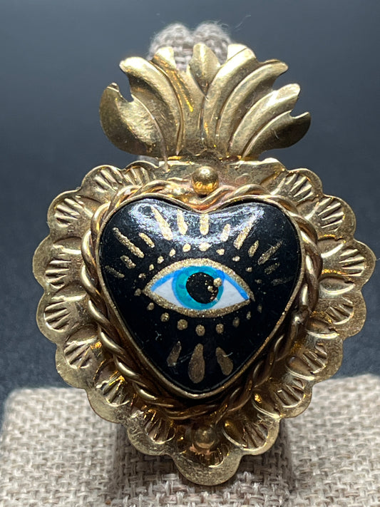 Anillos de Ojo Pintados - Hand Painted Evil Eye ChunkyRings