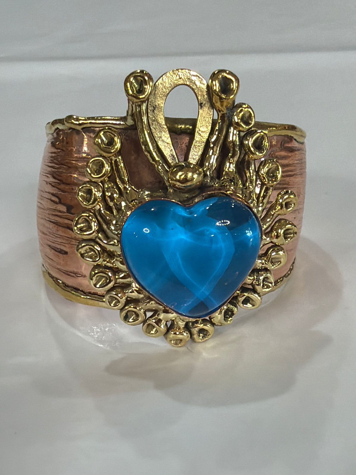 New Blue Sacred Heart Cuff and Ring Collection