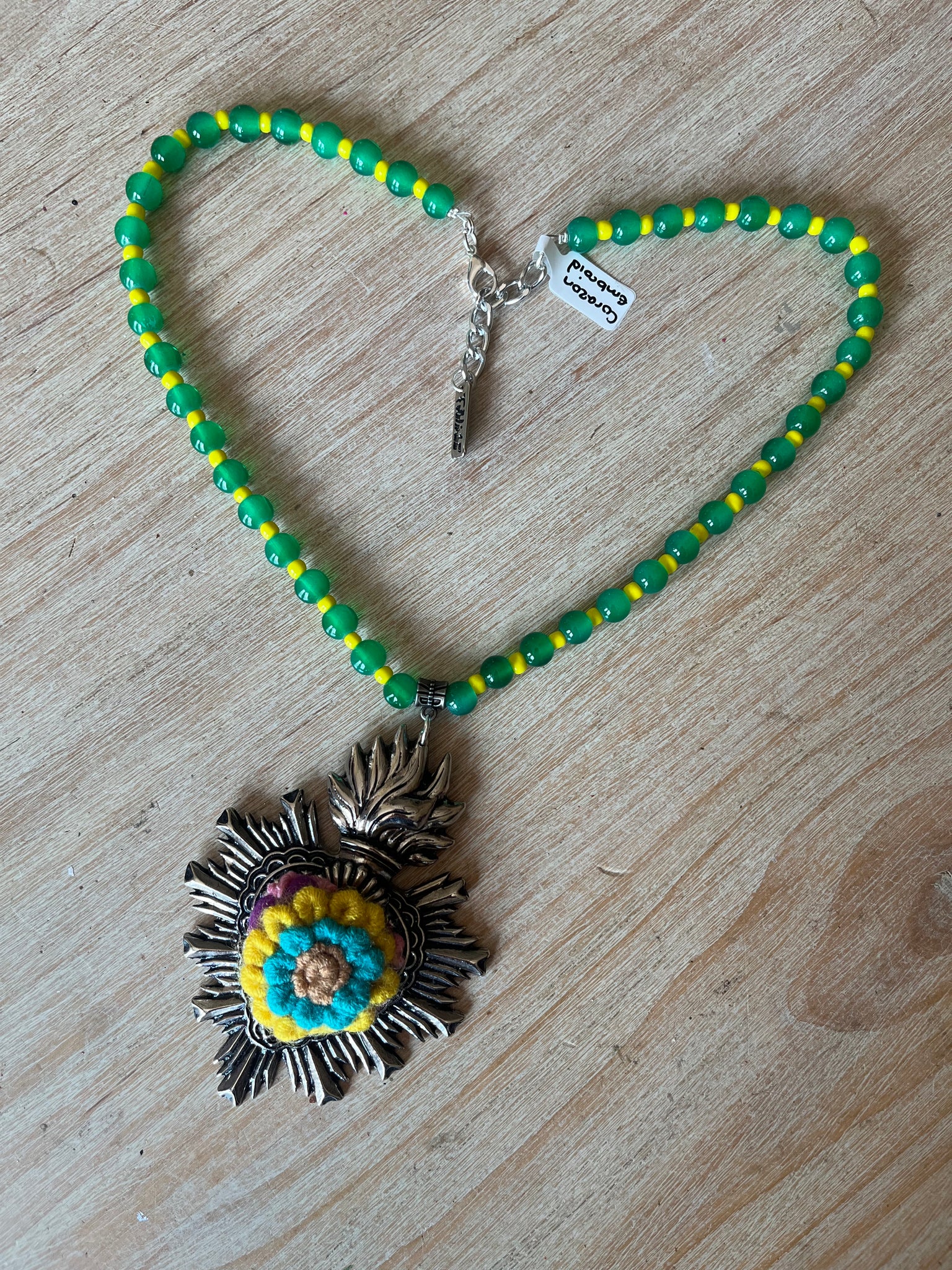 Sagrado Corazón Beaded Necklace