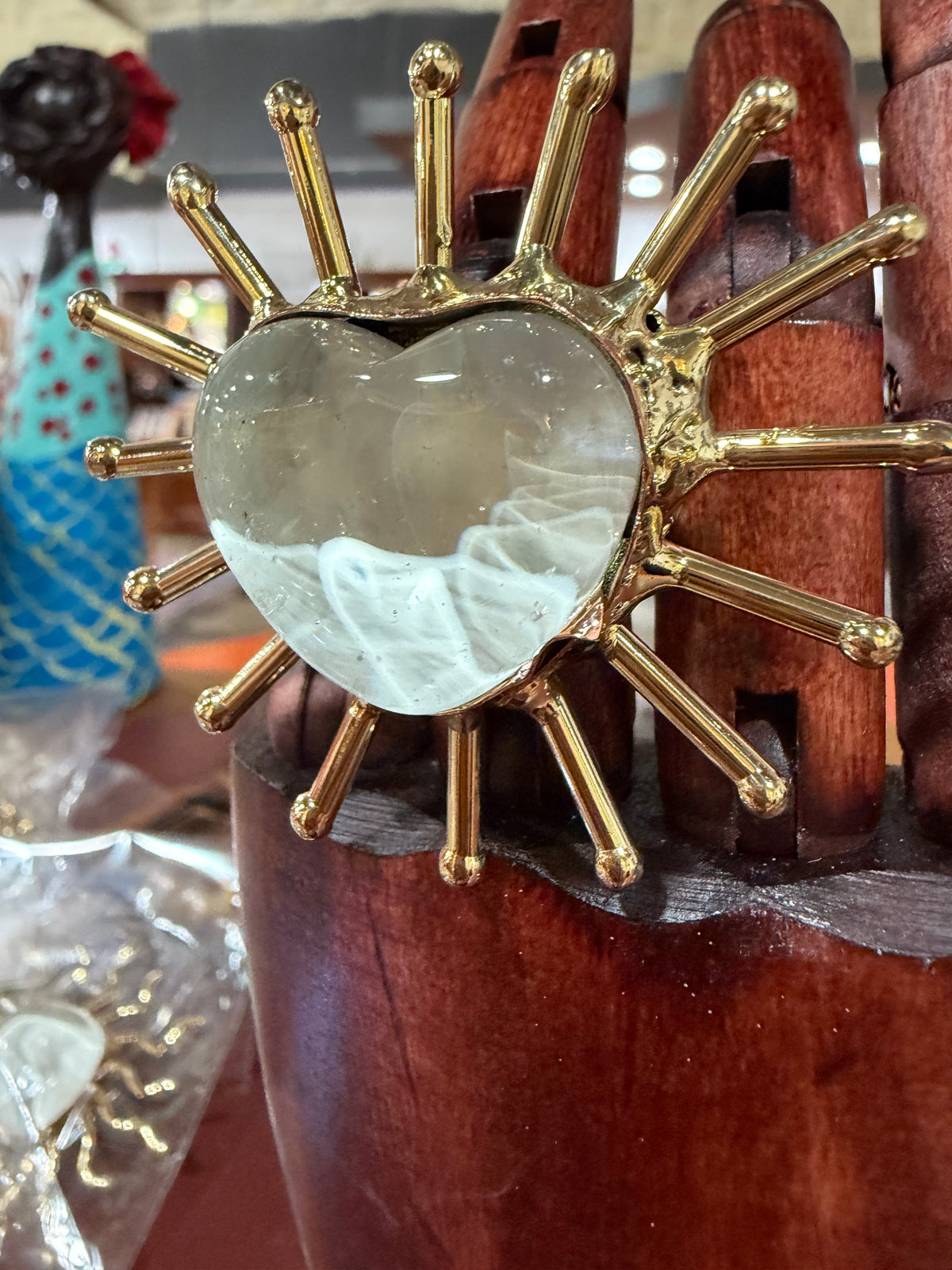 New White Sacred Heart Ring