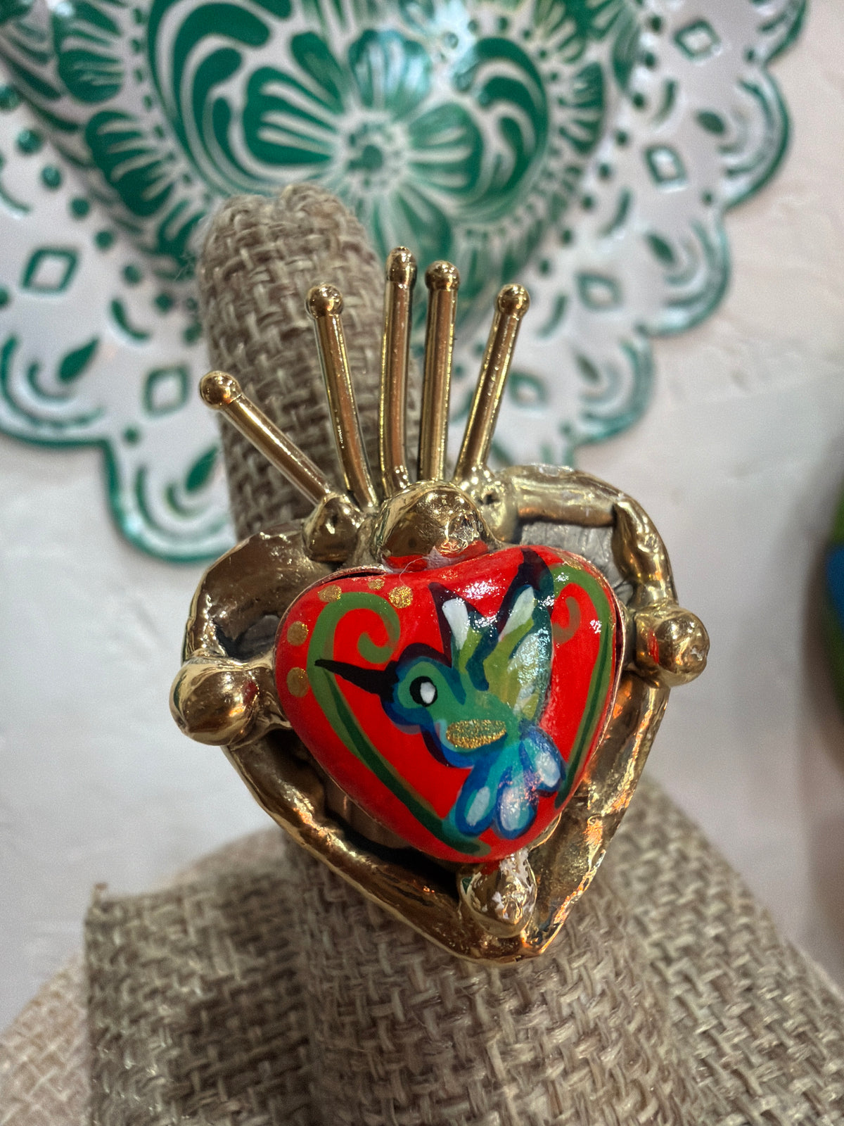 Sacred Heart Hand Painted Rings