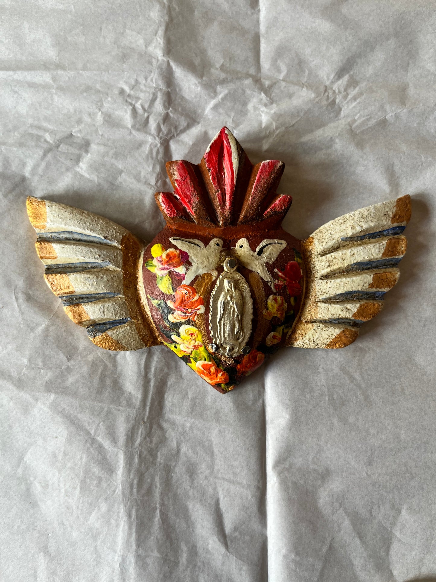 Rustic Paloma Heart Wings