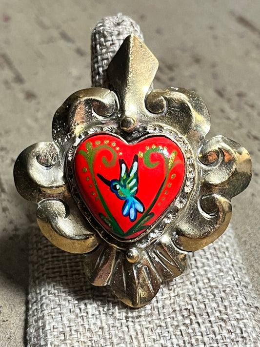 Anillos de Colibrí Mariposa Flores Pintados - Hand Painted Butterflies Hummingbird Rings