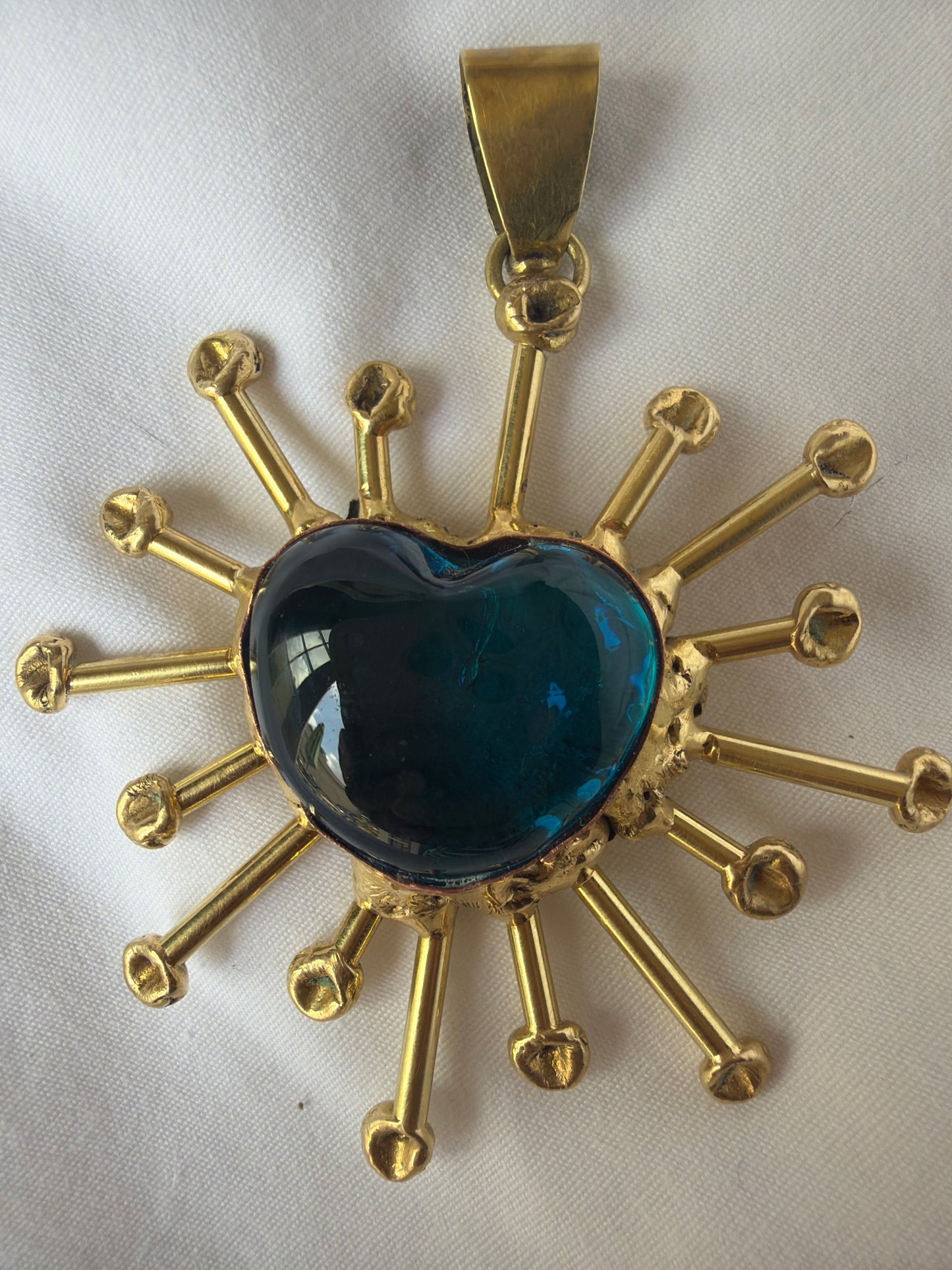 Sunburst Sacred Heart Pendent Only - Handmade