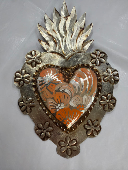 New Fall Tones Sacred Heart Antique Silver