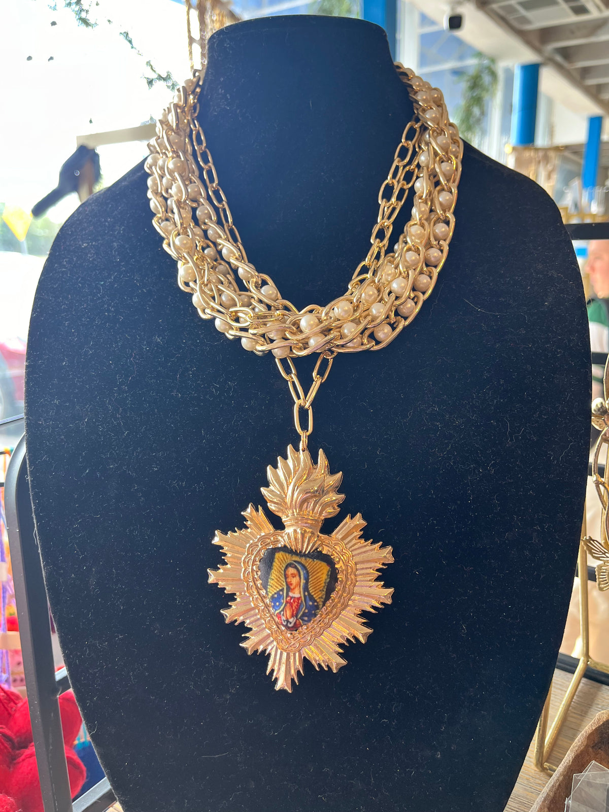 Preorder Nov 2026 - Virgen Múlti Bead Sacred Heart Necklace