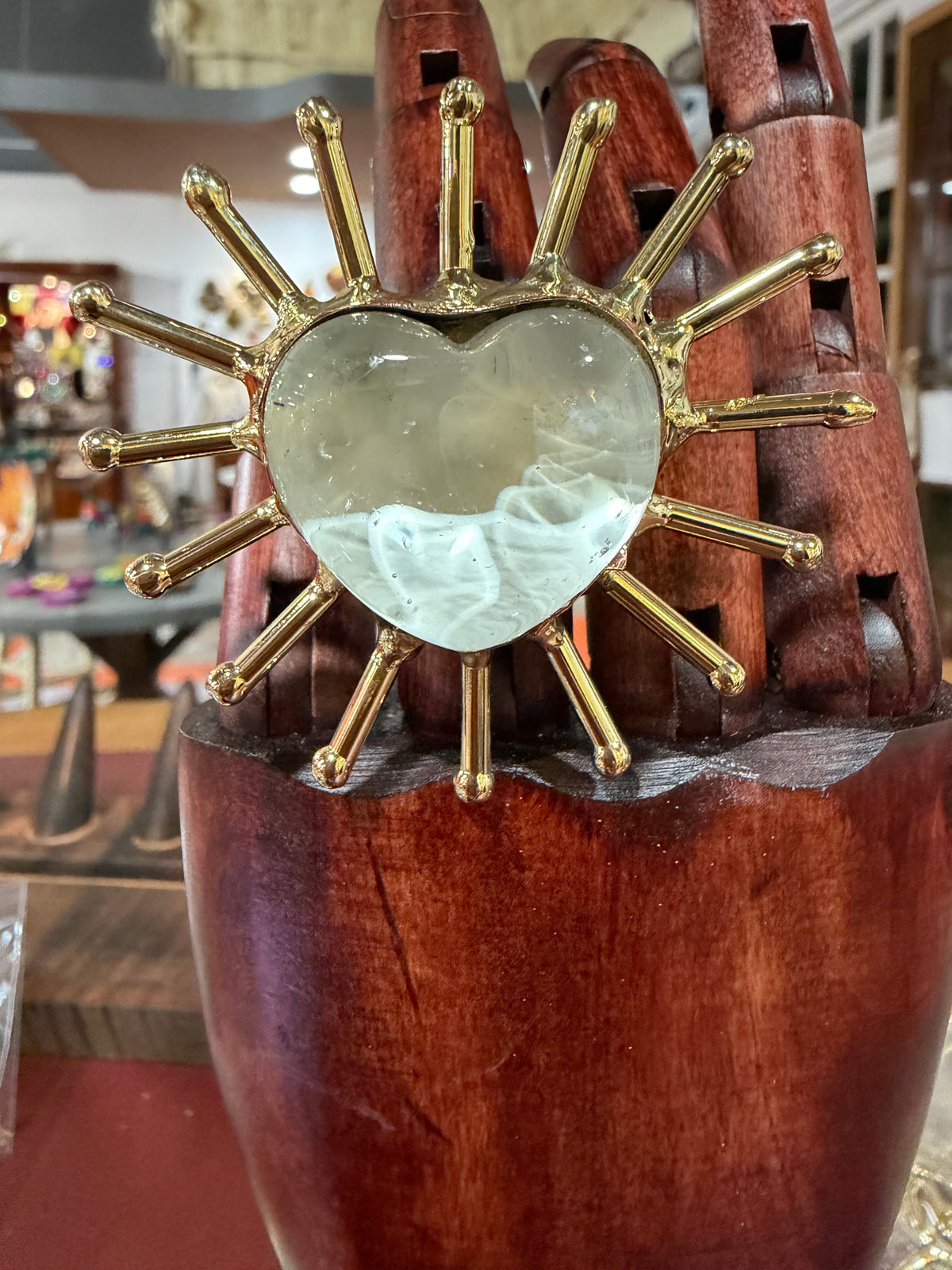 New White Sacred Heart Ring