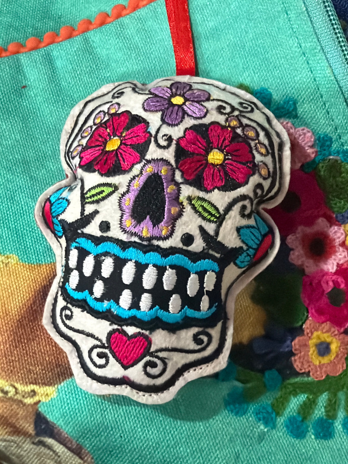 Calavera Embroidered Ornaments