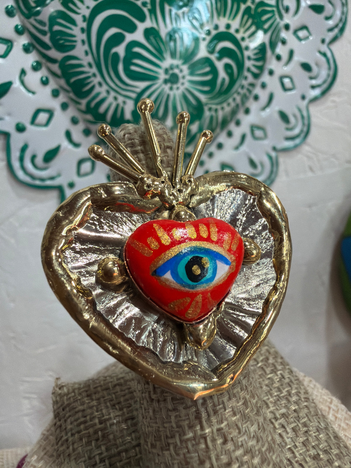 Sacred Heart Hand Painted Rings