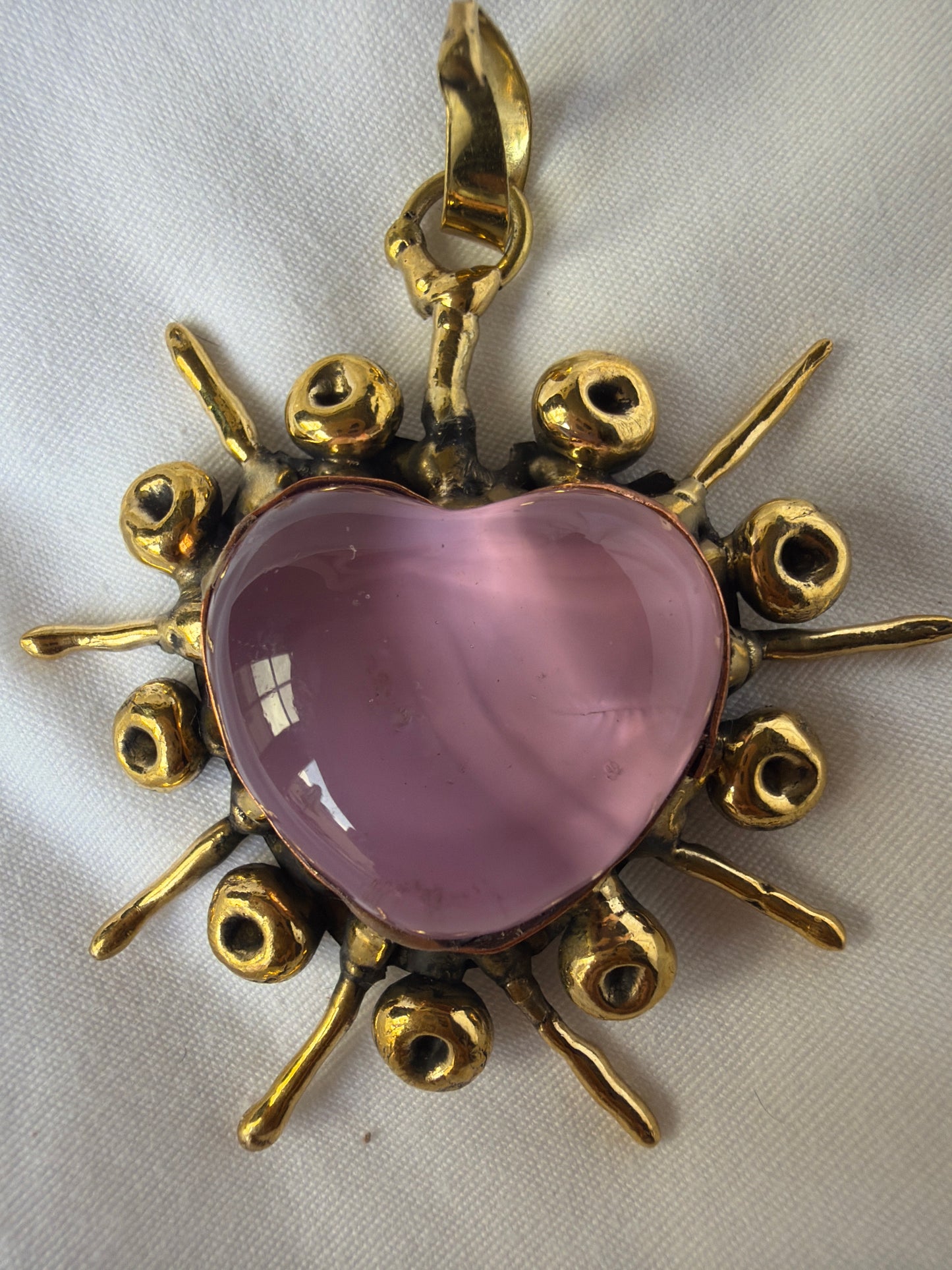 Sunburst Sacred Heart Pendent Only - Handmade