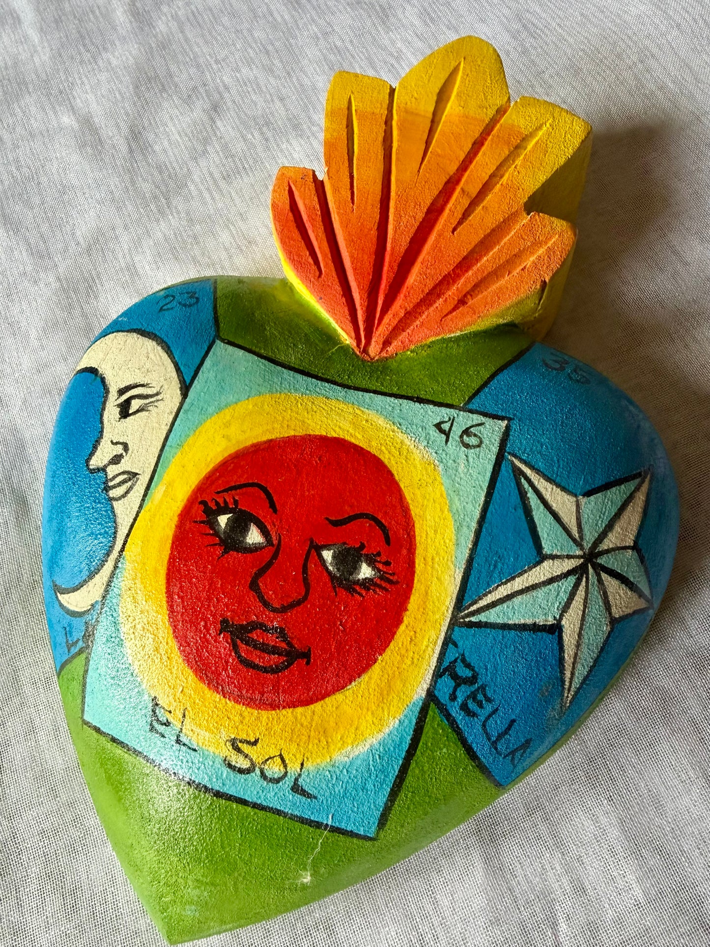 Loteria Corazón - Wood Heart