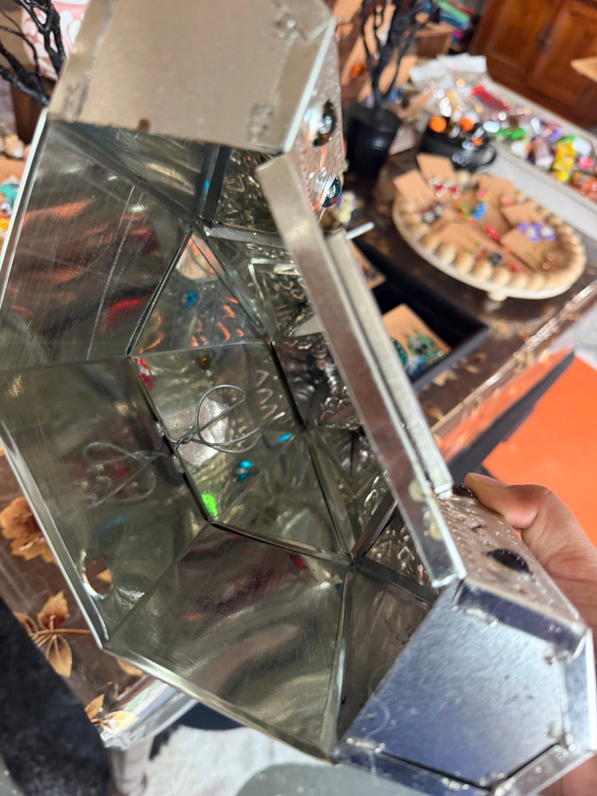 Metal Tin Church Votive Holder - Mexico