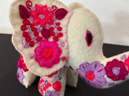 Elephant Embroidery Plushie