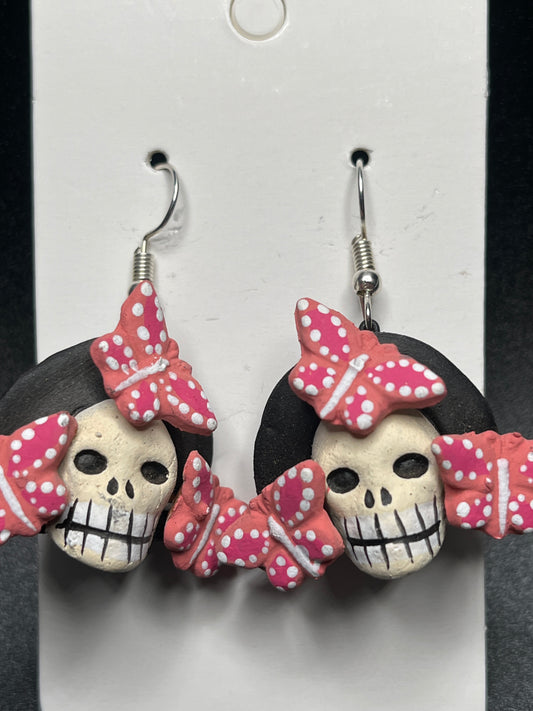 Calavera Catrina Butterfly Earrings