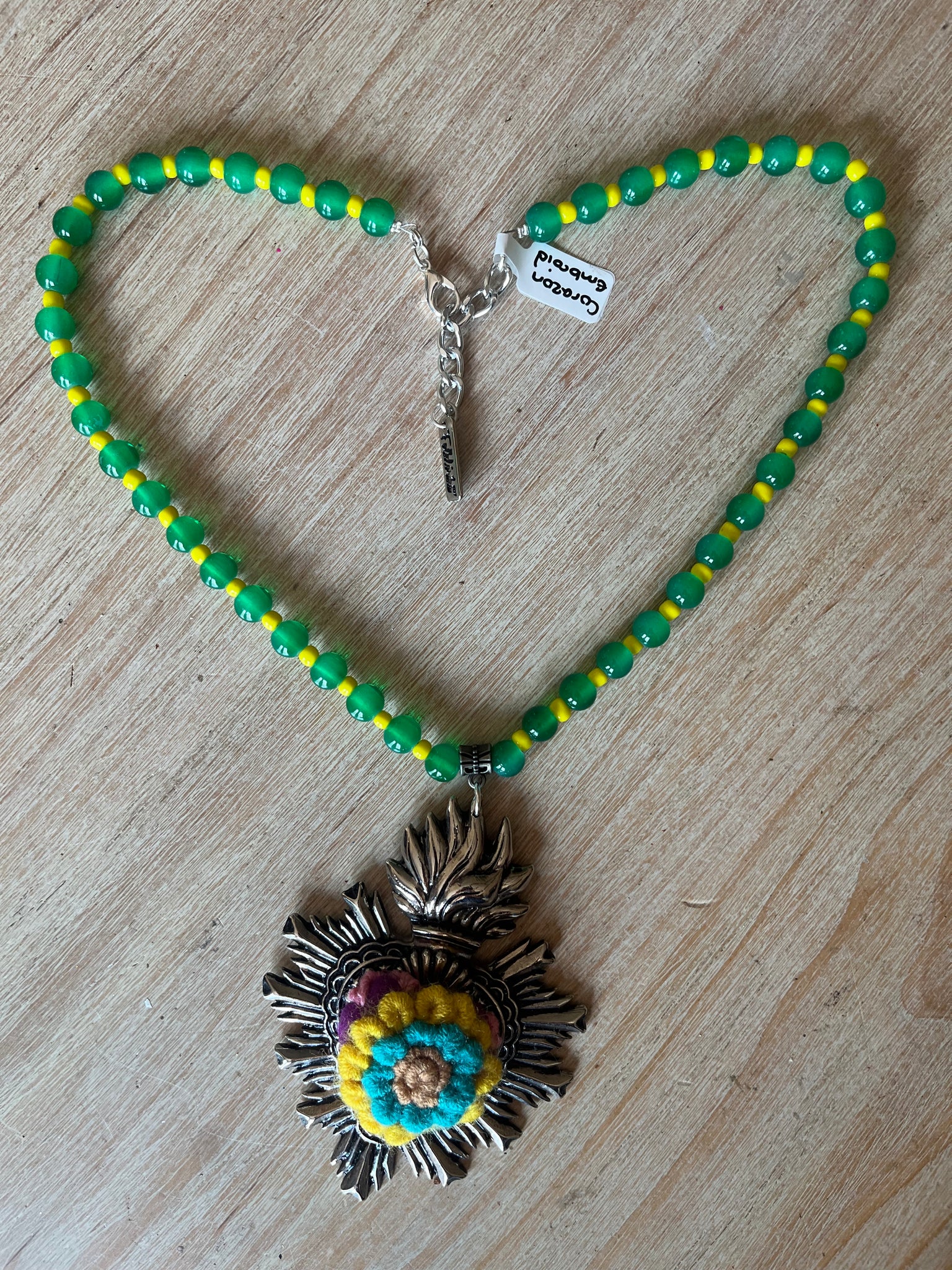 Sagrado Corazón Beaded Necklace