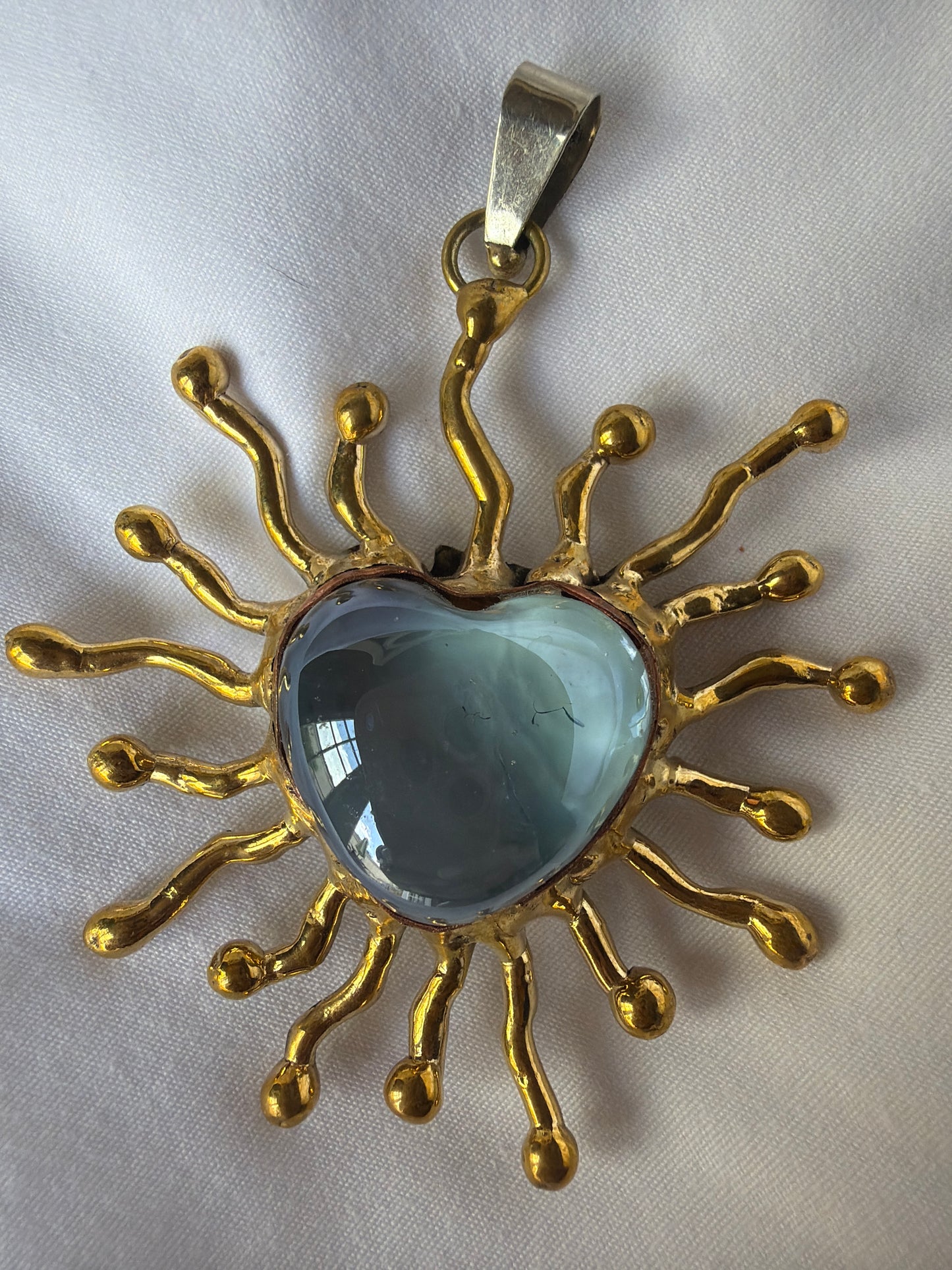 Sunburst Sacred Heart Pendent Only - Handmade