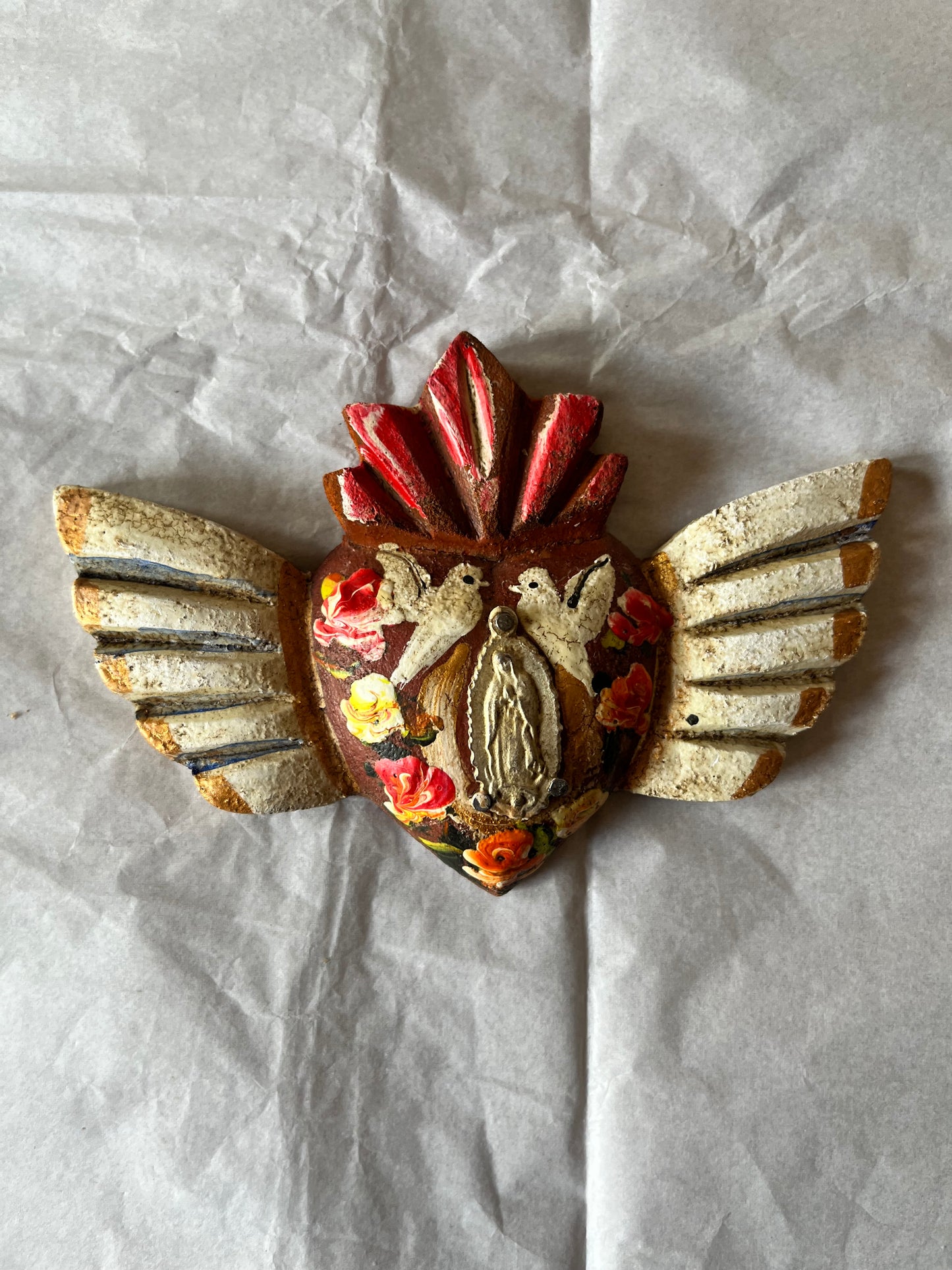 Rustic Paloma Heart Wings