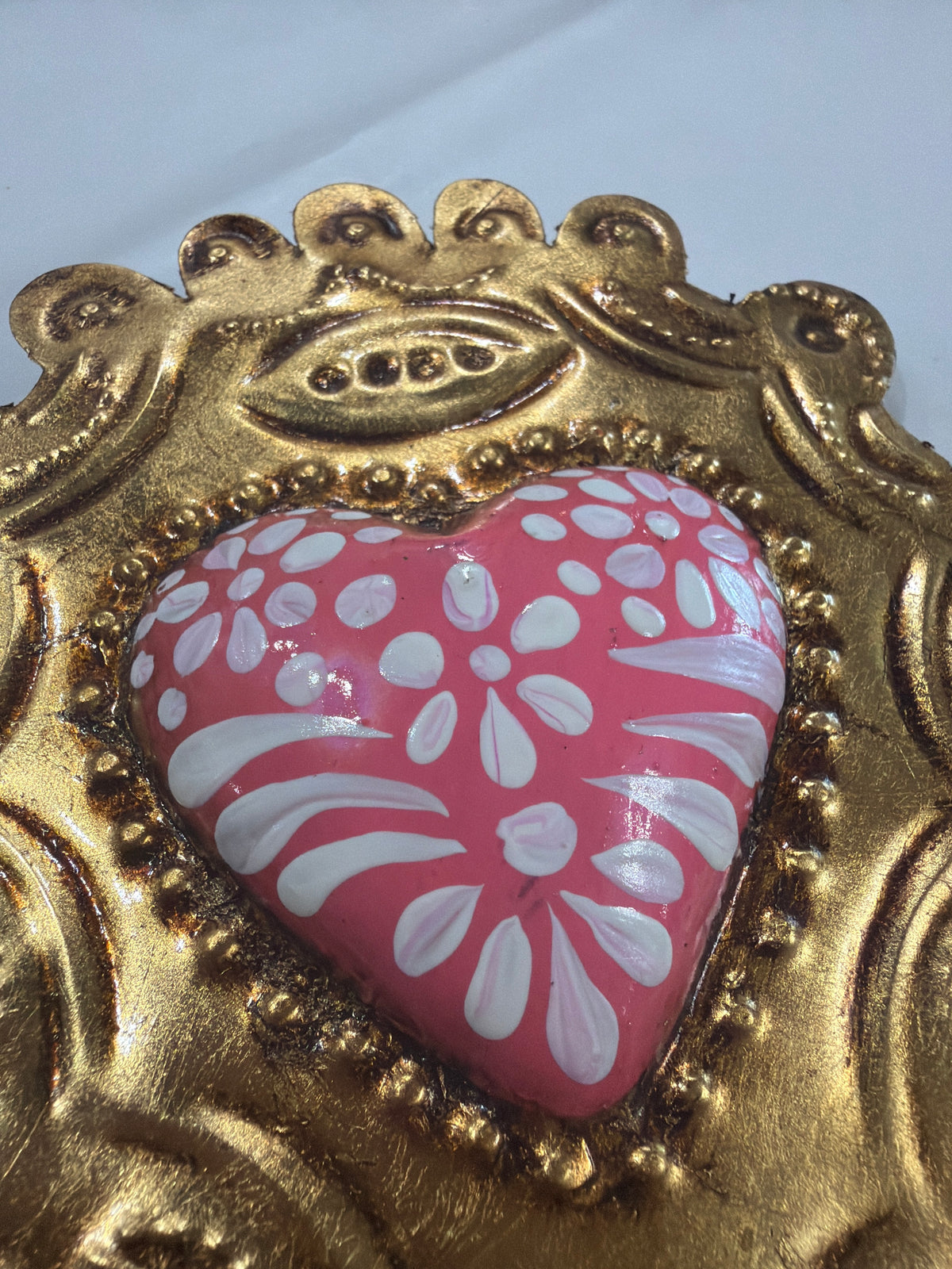 New Sacred Heart Pink Antique Gold