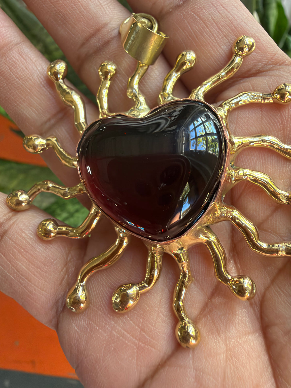New Sunburst Sacred Heart Pendents