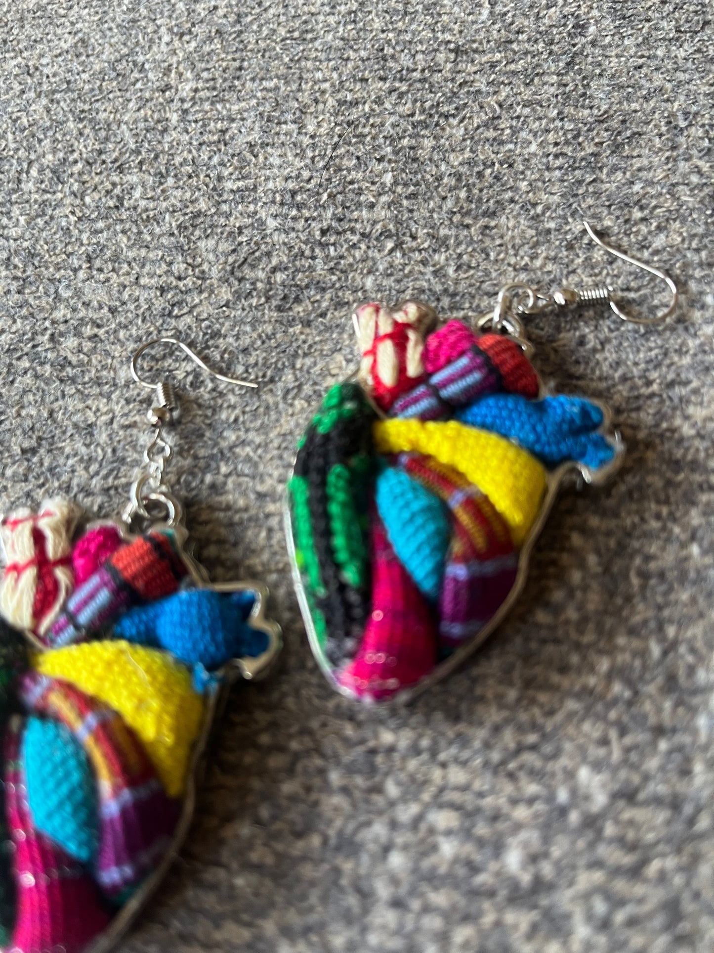 Sagrado Corazón Embroidery Anatomical Earrings