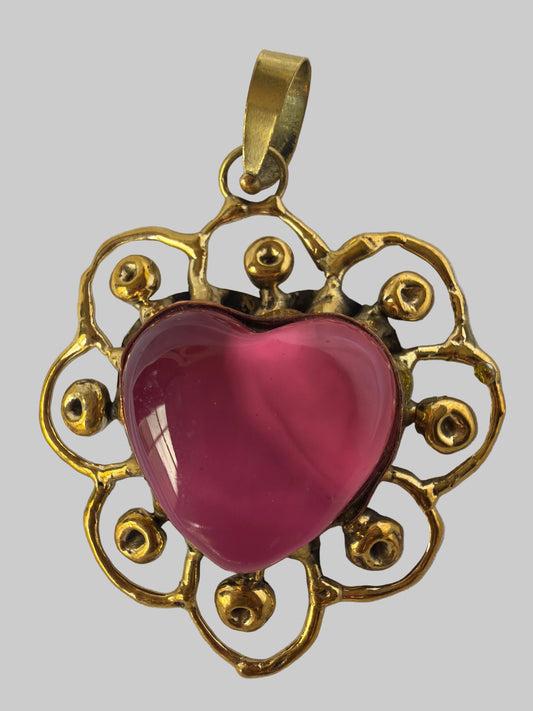 Sunburst Sacred Heart Pendent Only - Handmade