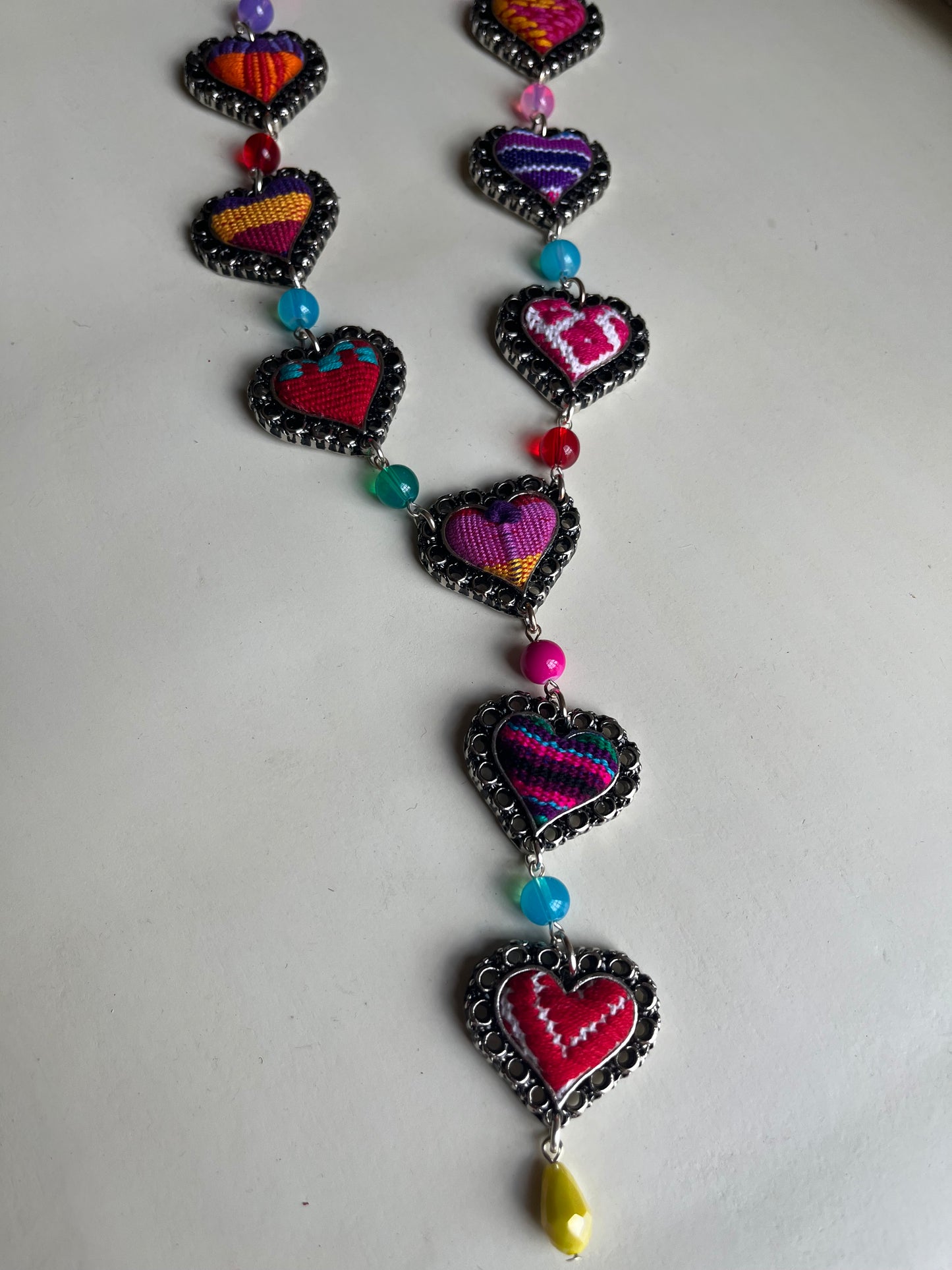Embroidery Sacred Heart Necklace