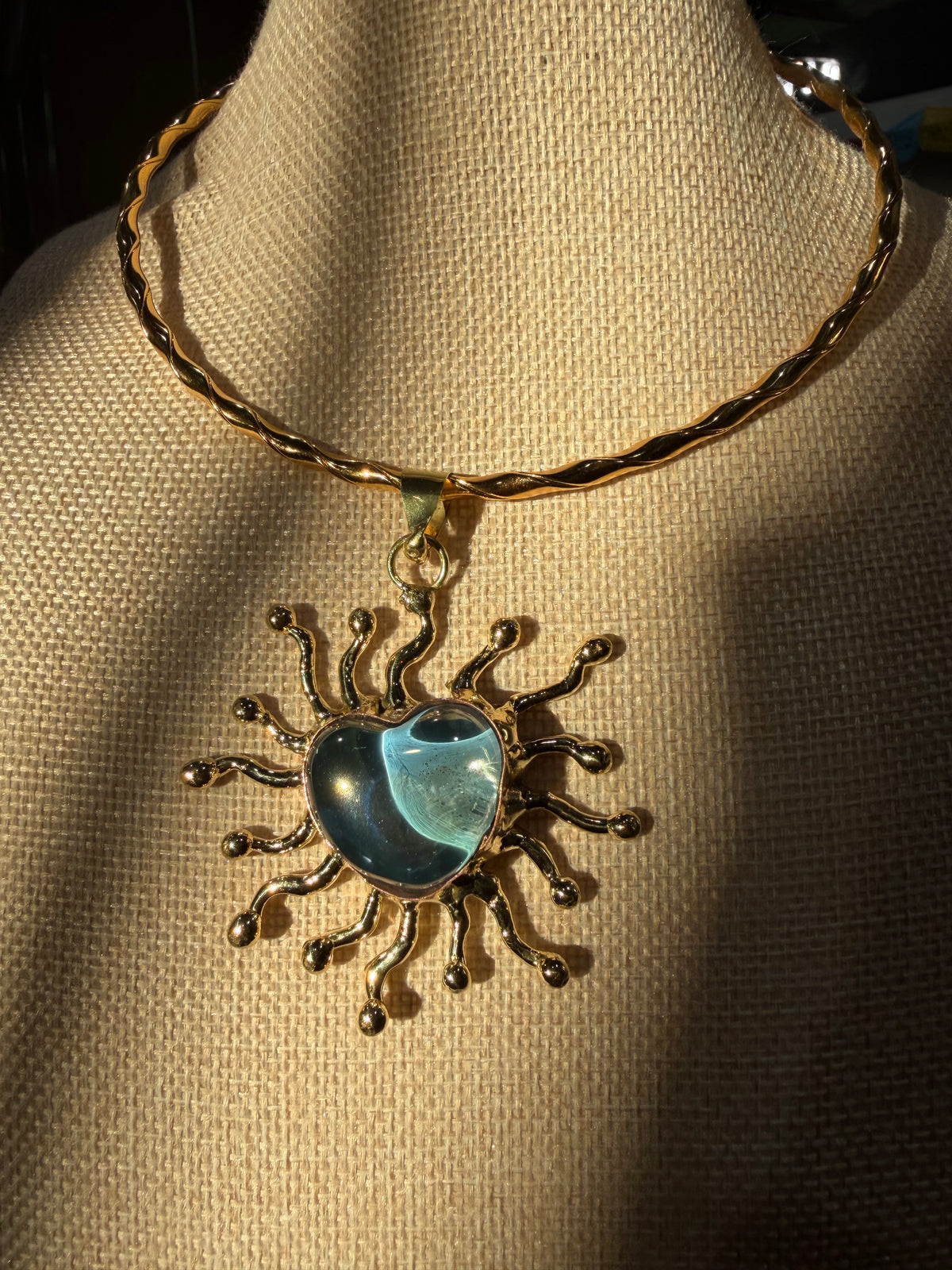 New Blue Iridescent Necklace
