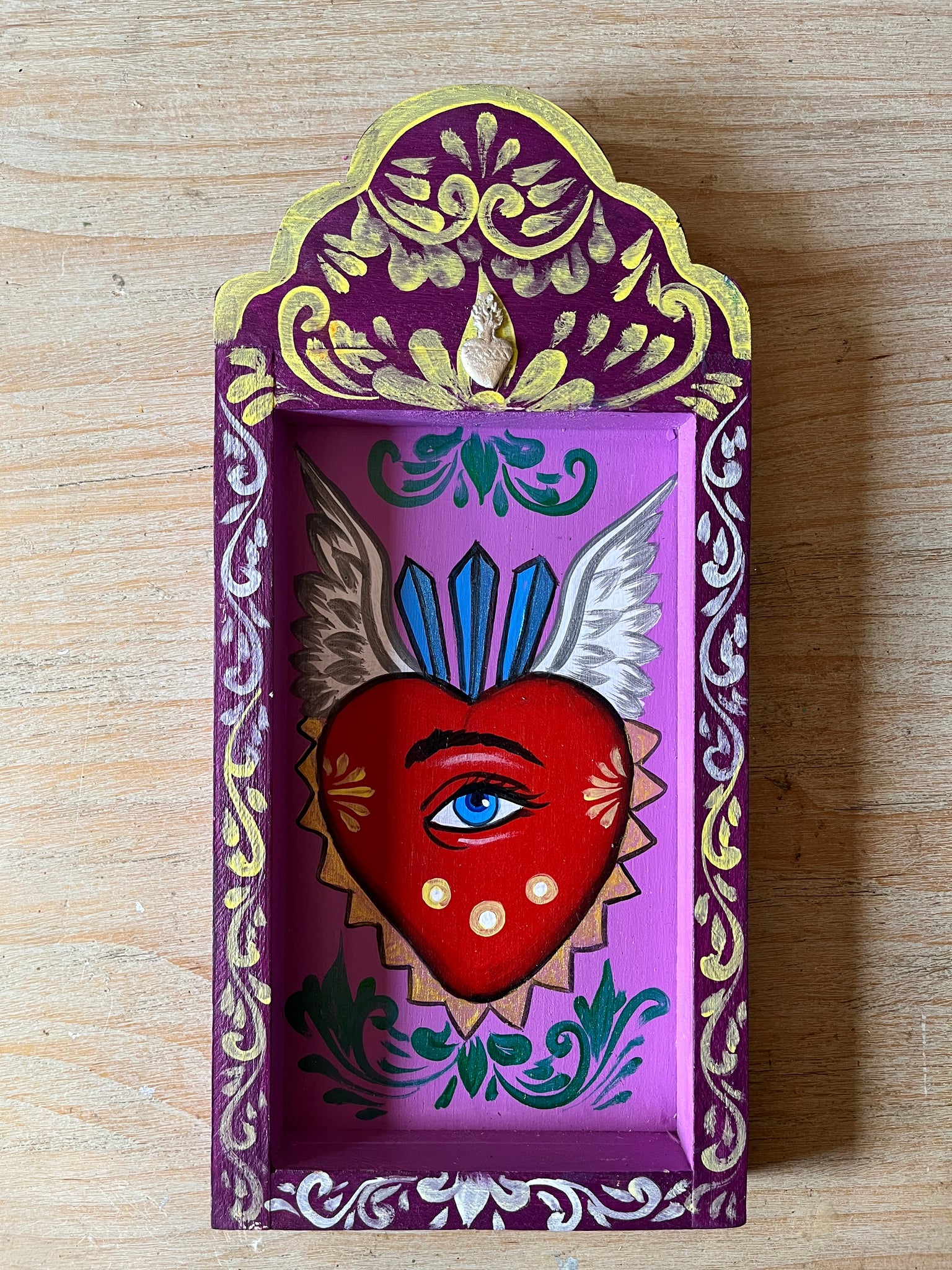 Retablo Sacred Heart Painting