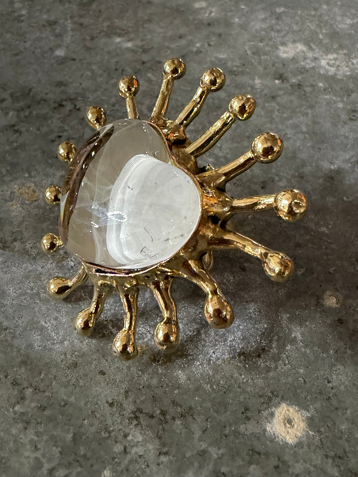 New White Sacred Heart Ring