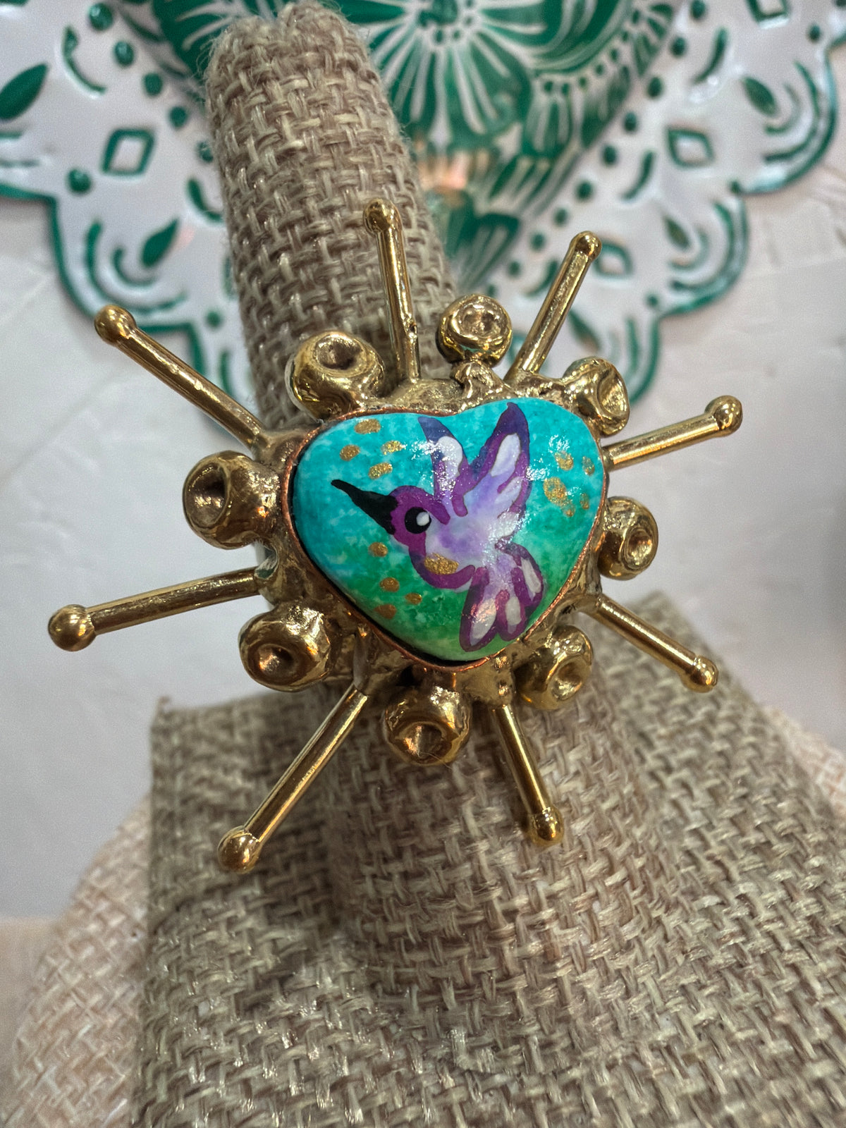 Sacred Heart Hand Painted Rings