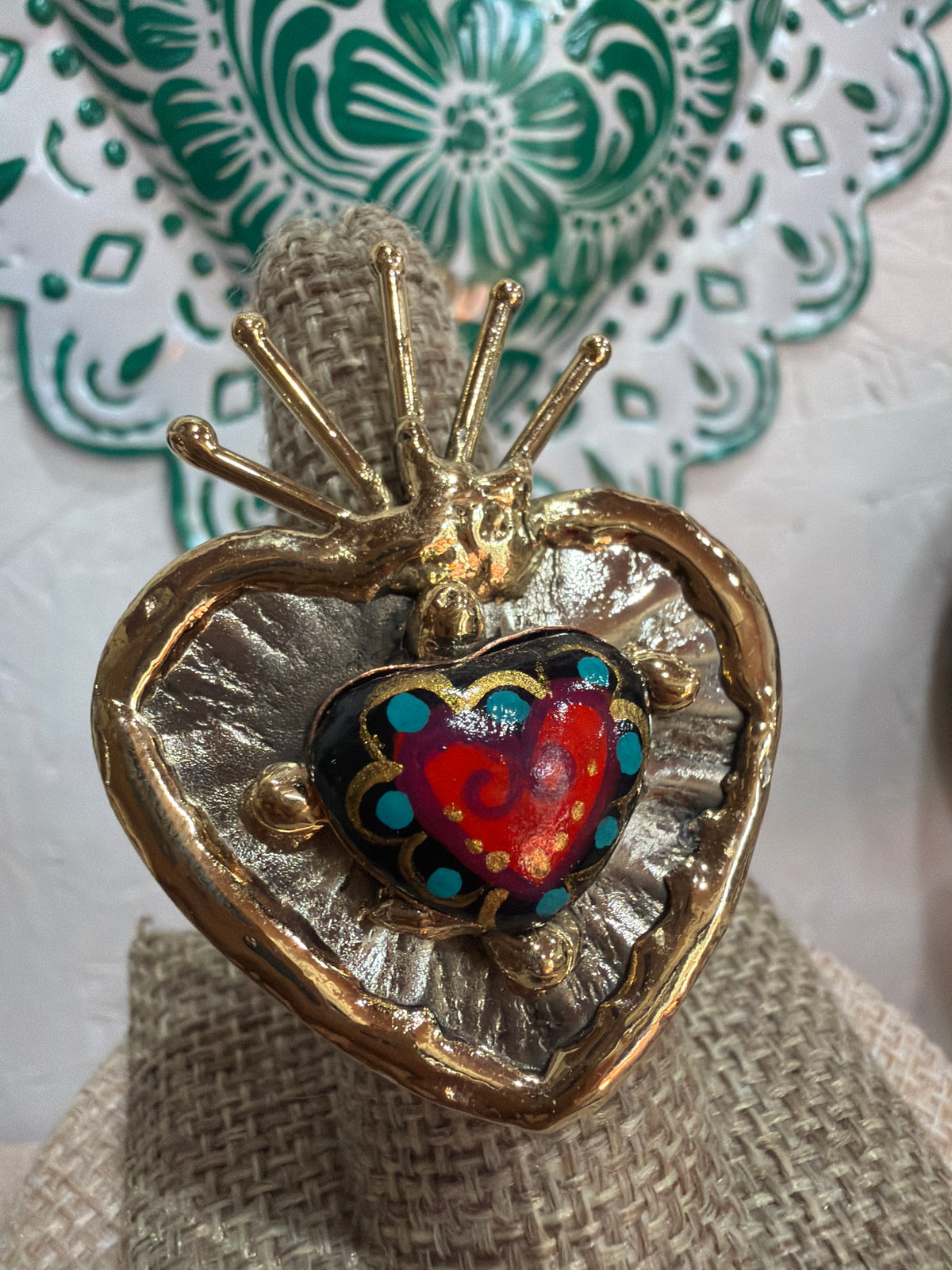 Sacred Heart Hand Painted Rings
