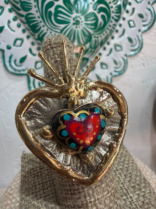 Sacred Heart Hand Painted Rings