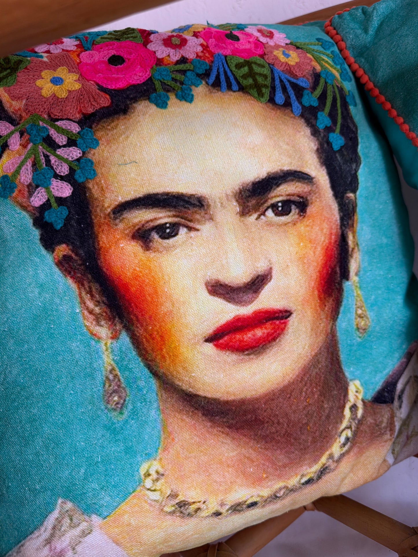 Frida Embroidery Pillow