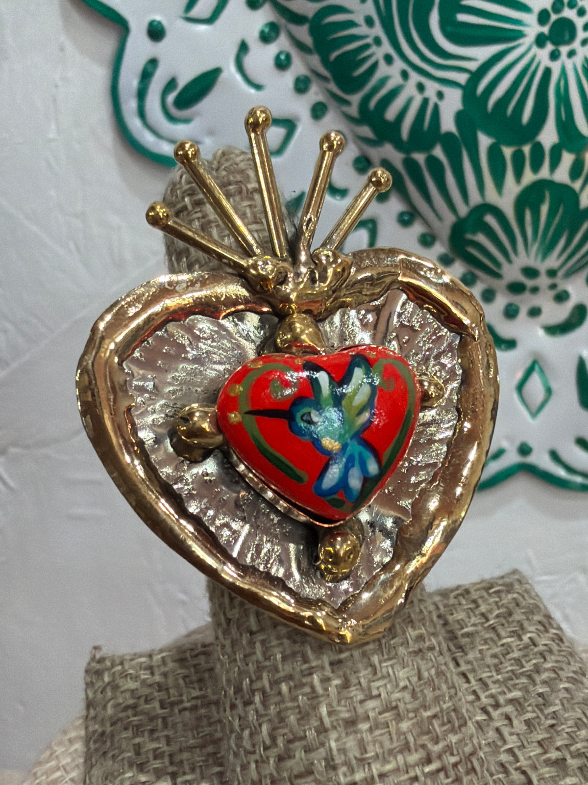 Sacred Heart Hand Painted Rings