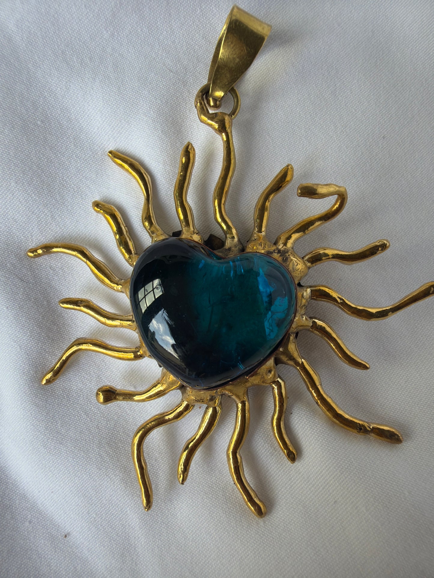 Sunburst Sacred Heart Pendent Only - Handmade