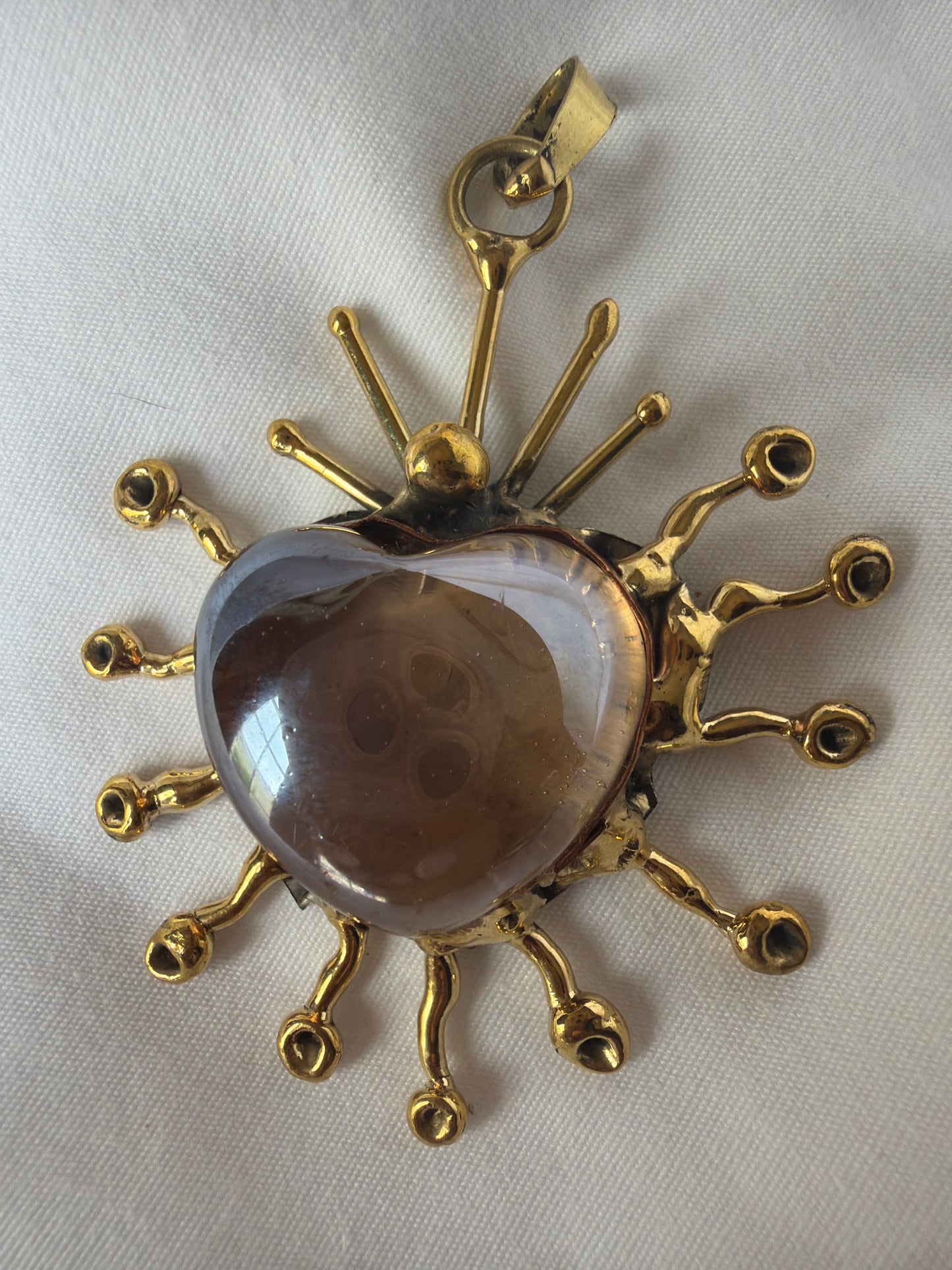 Sunburst Sacred Heart Pendent Only - Handmade