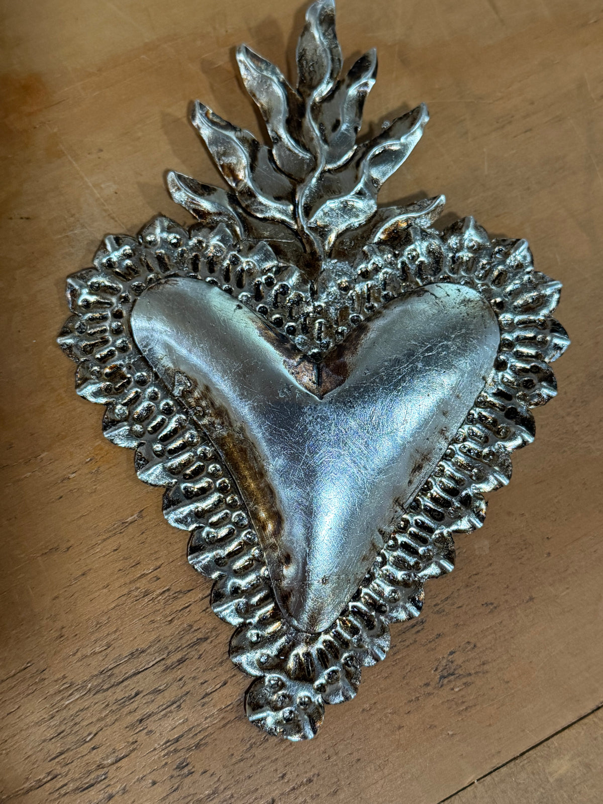 Silver leaf Glaze heart