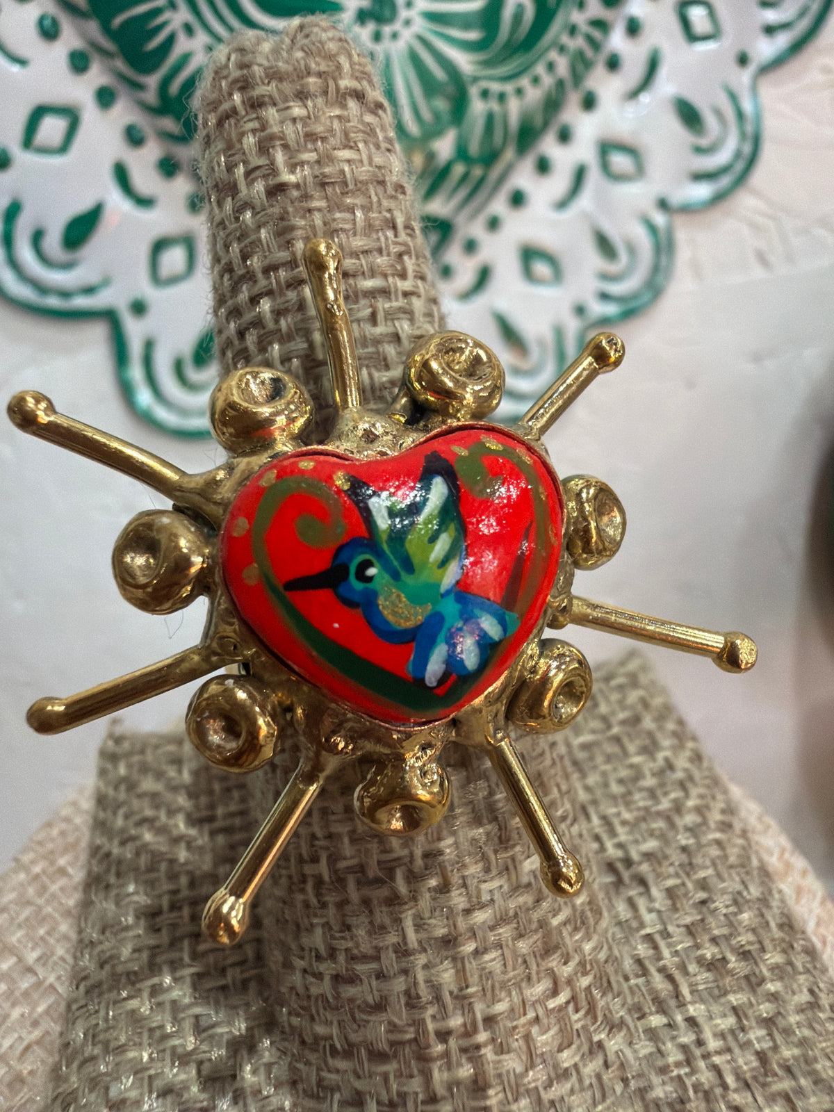 Sacred Heart Hand Painted Rings