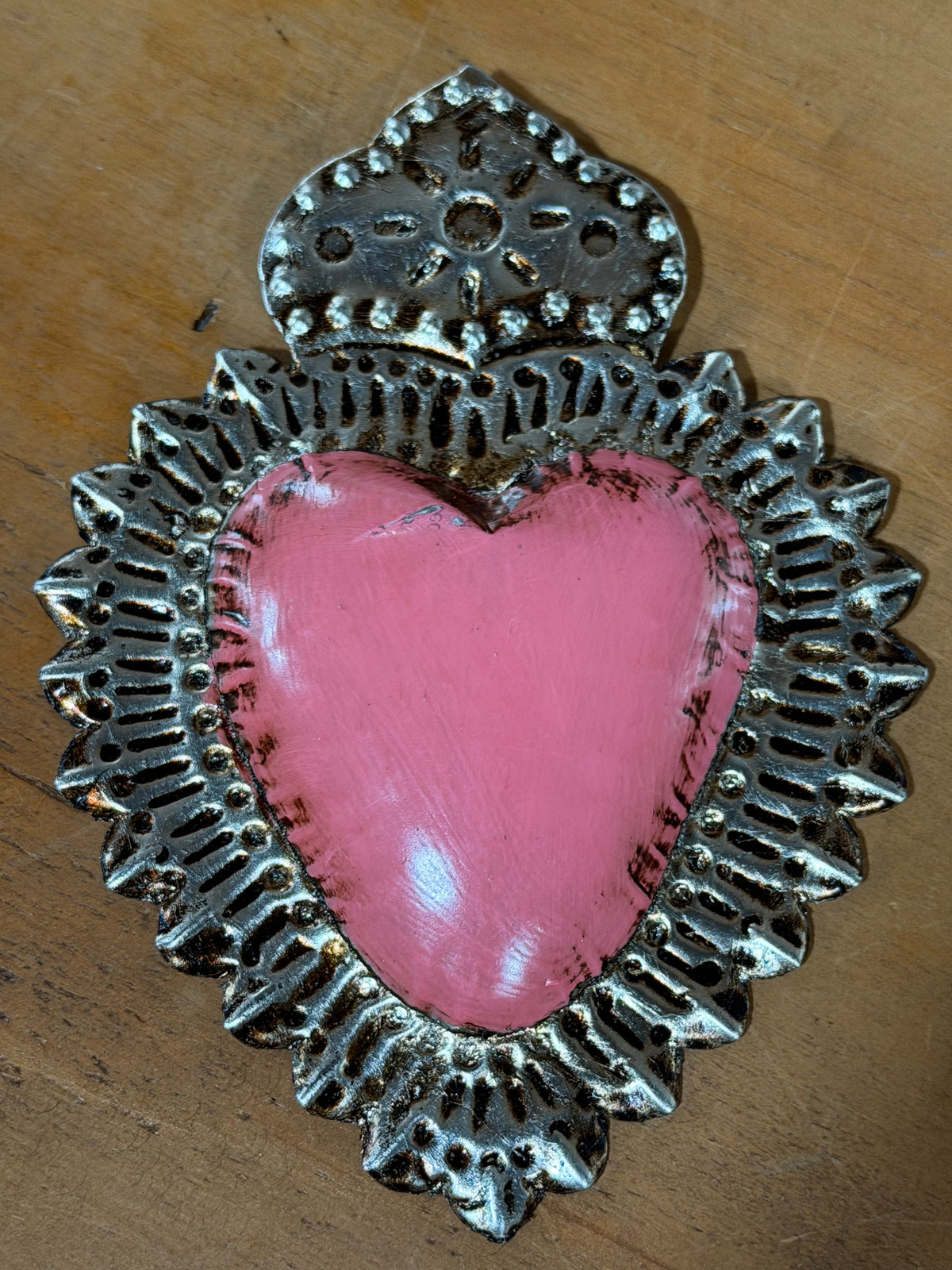 Silver leaf Glaze heart
