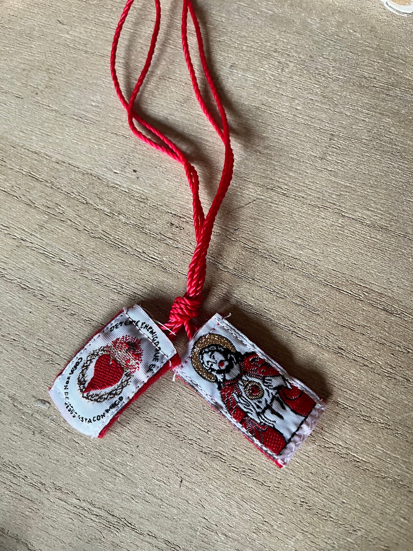 Red Escapulario Necklace