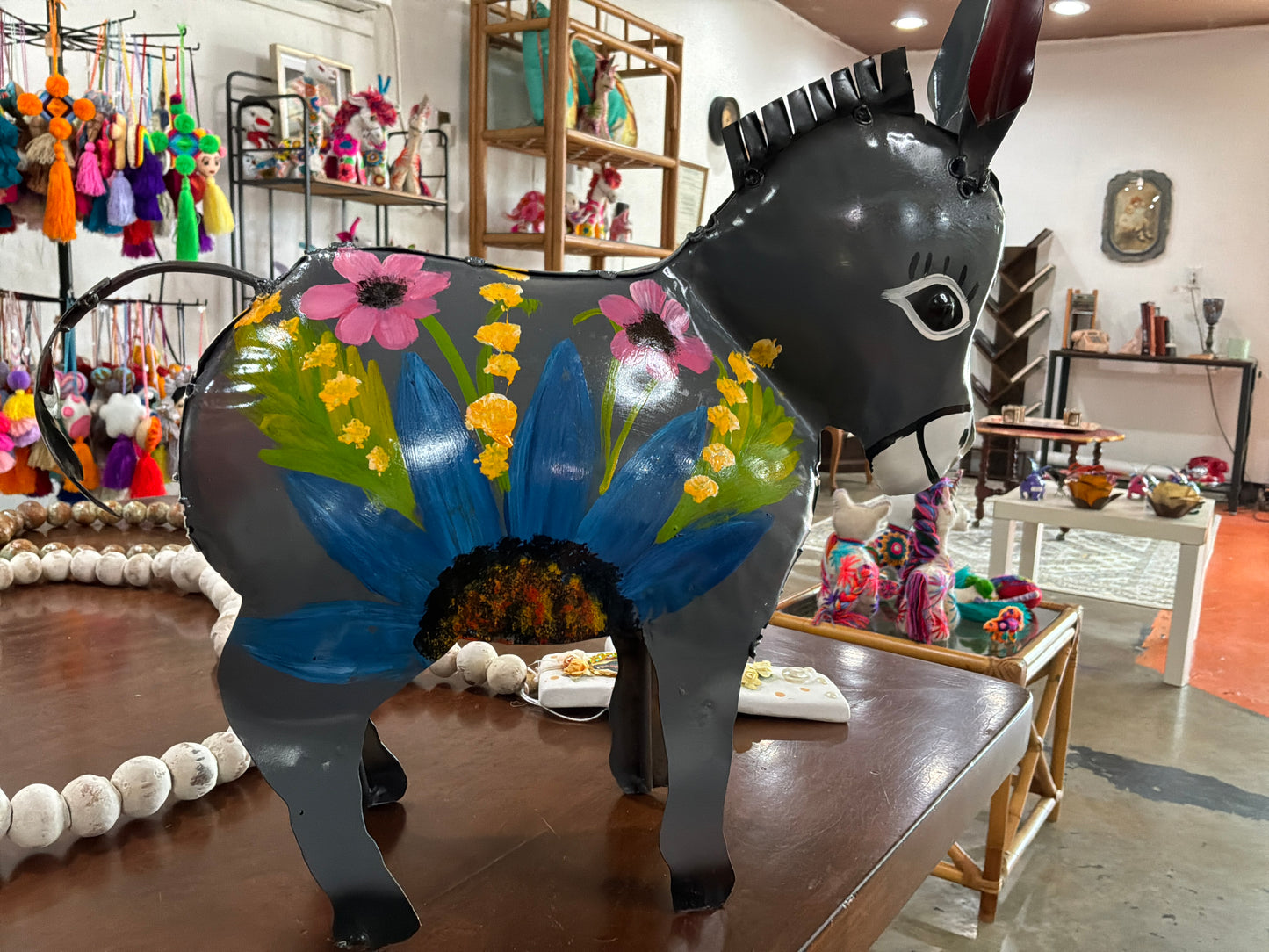 Metal Donkey - Handpainted