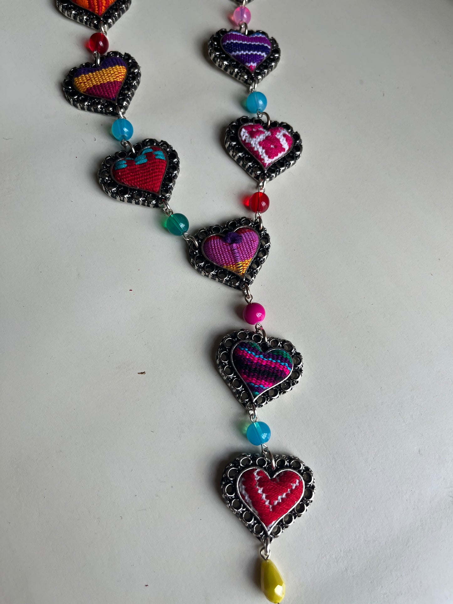 Embroidery Sacred Heart Necklace