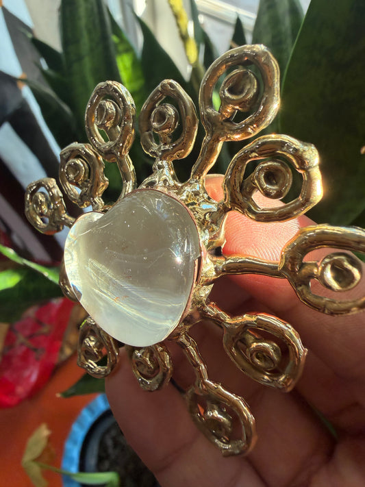 New White Sacred Heart Tulip Ring