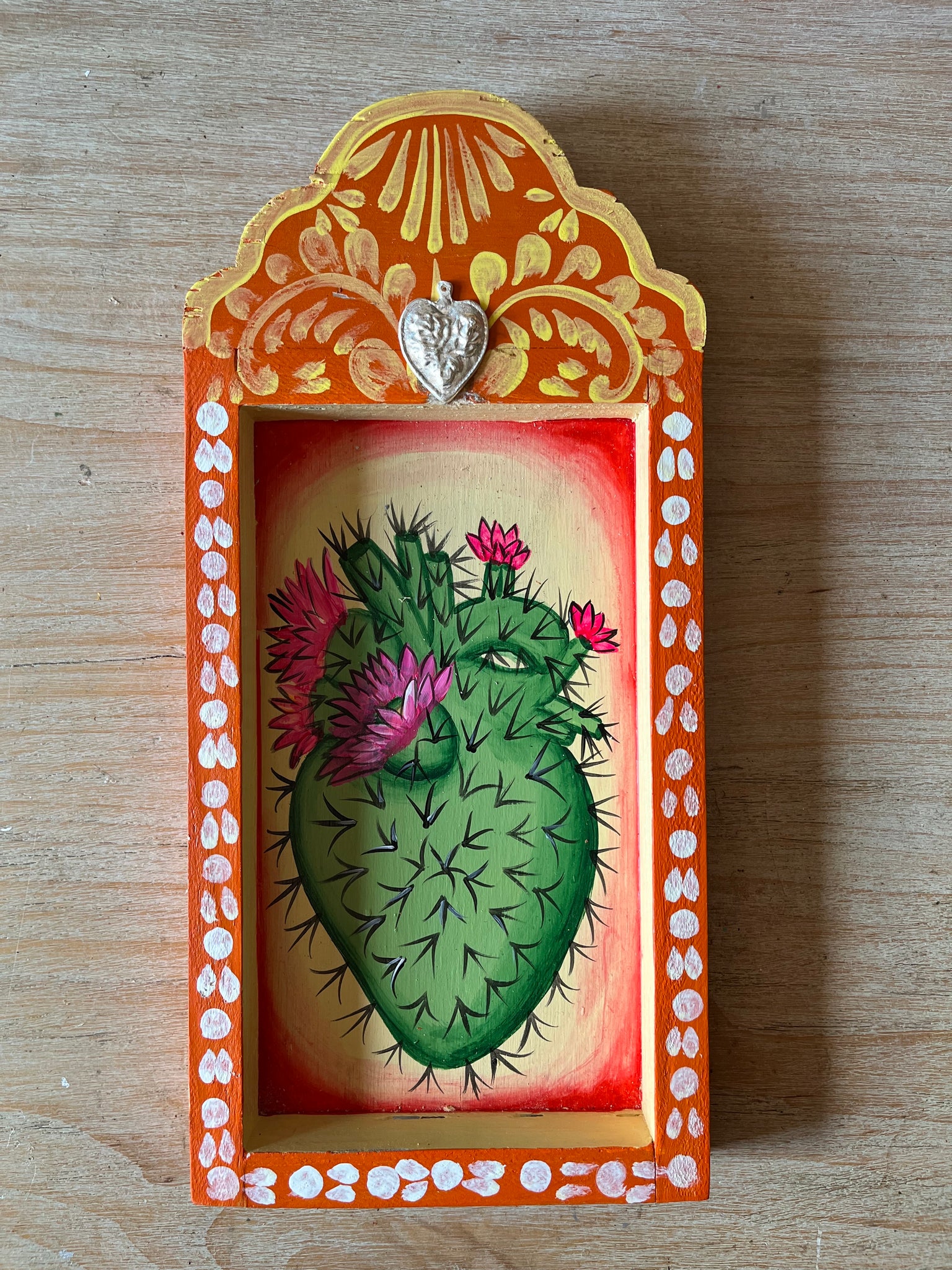 Retablo Sacred Heart Painting