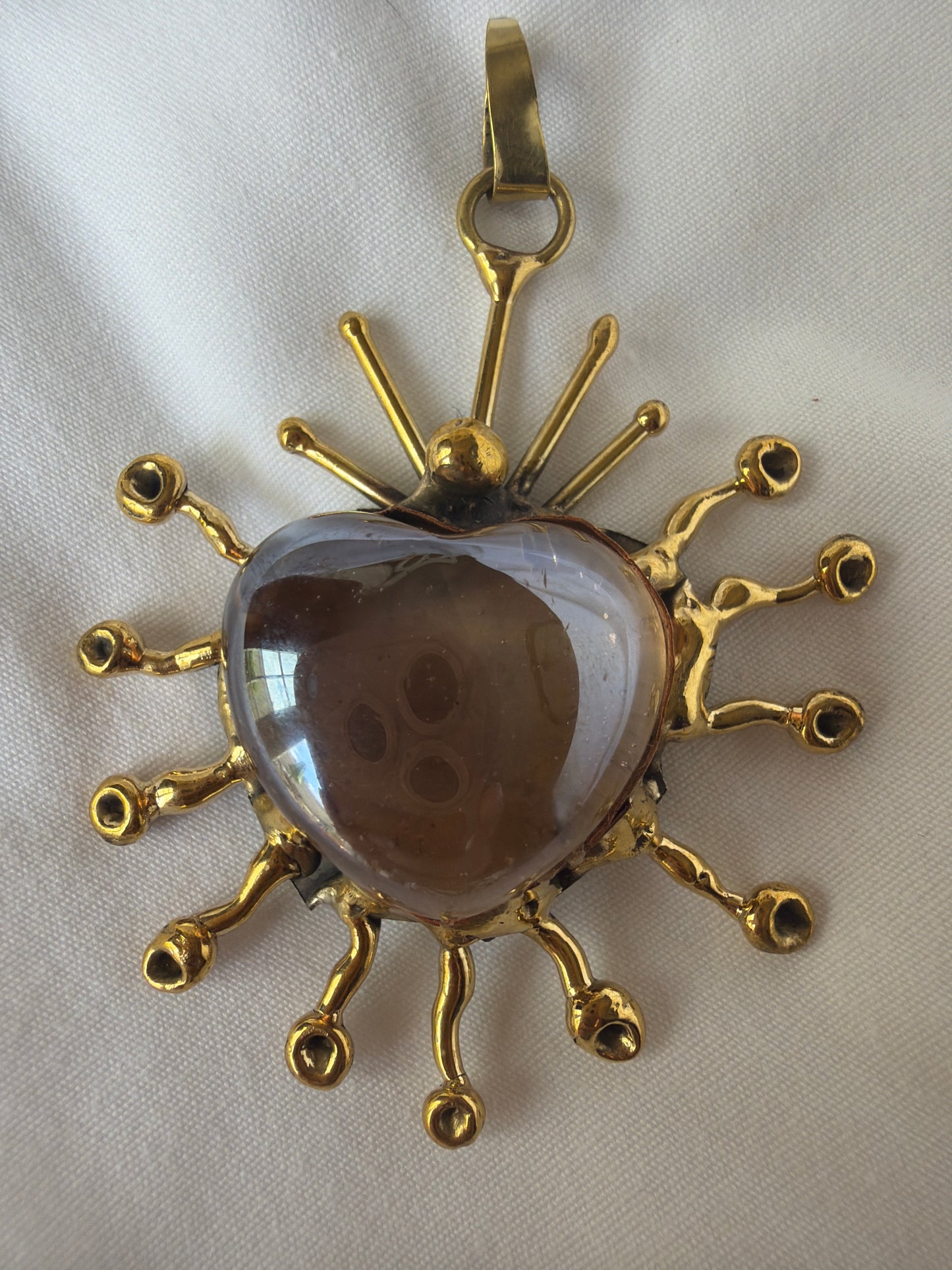 Sunburst Sacred Heart Pendent Only - Handmade