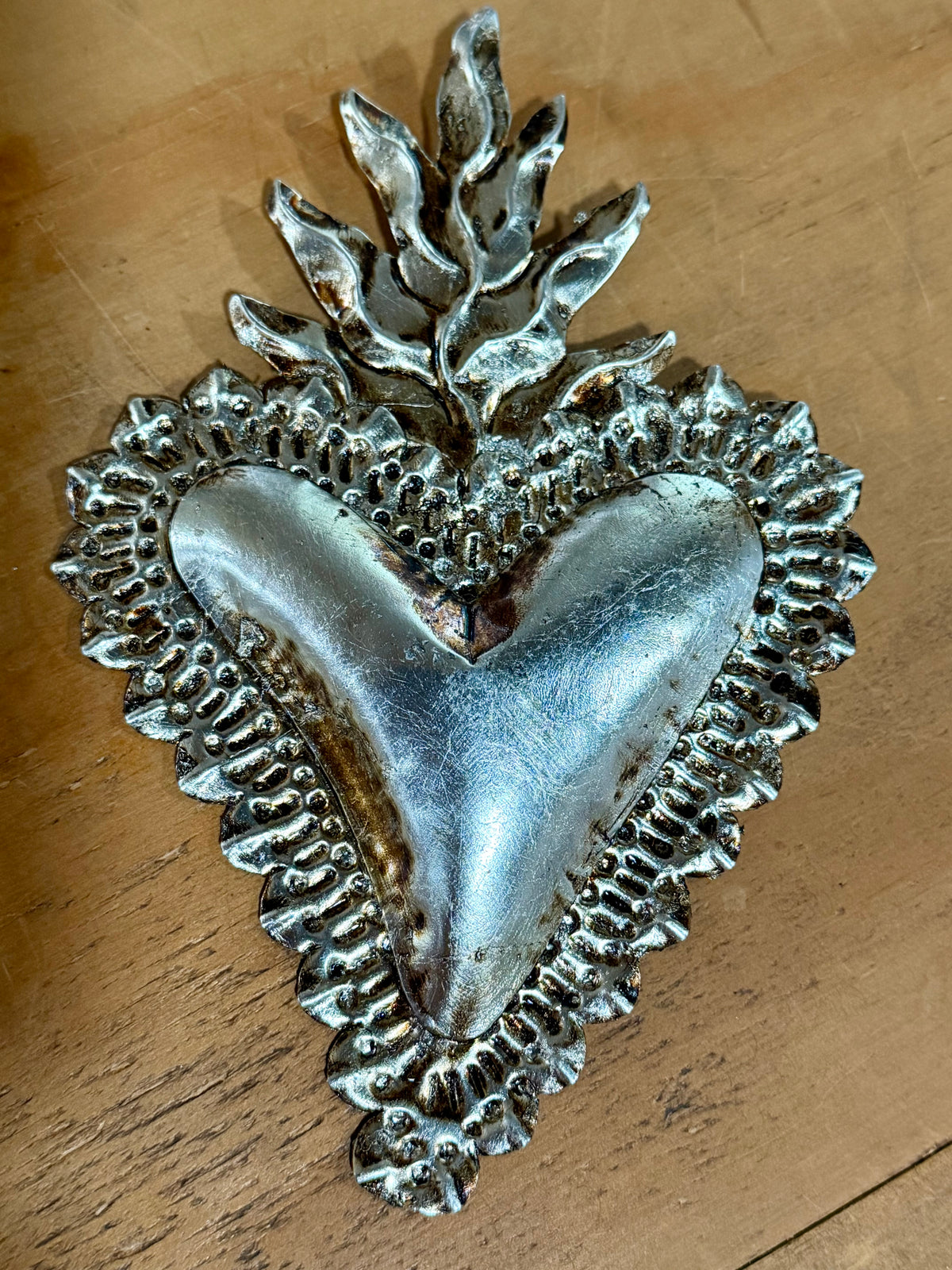 Silver leaf Glaze heart