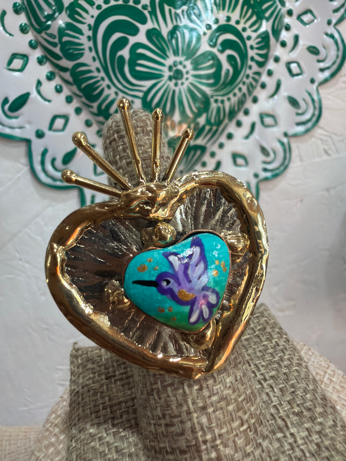 Sacred Heart Hand Painted Rings