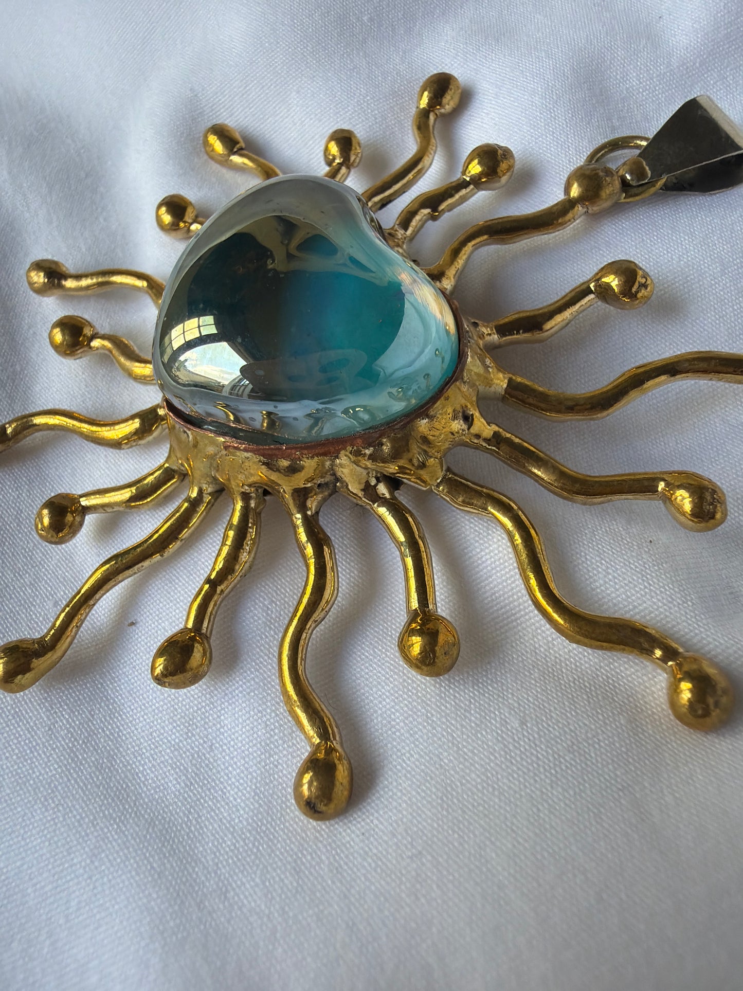 Sunburst Sacred Heart Pendent Only - Handmade