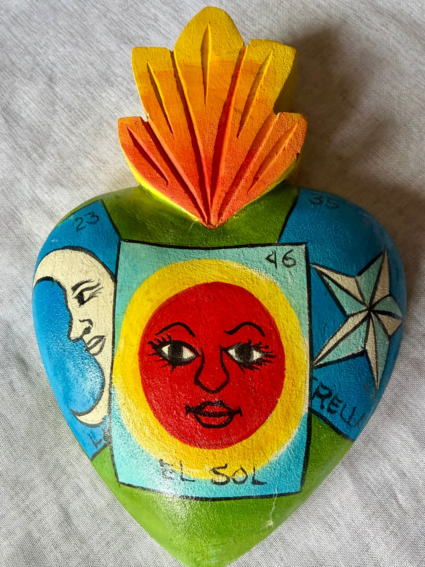Loteria Corazón - Wood Heart