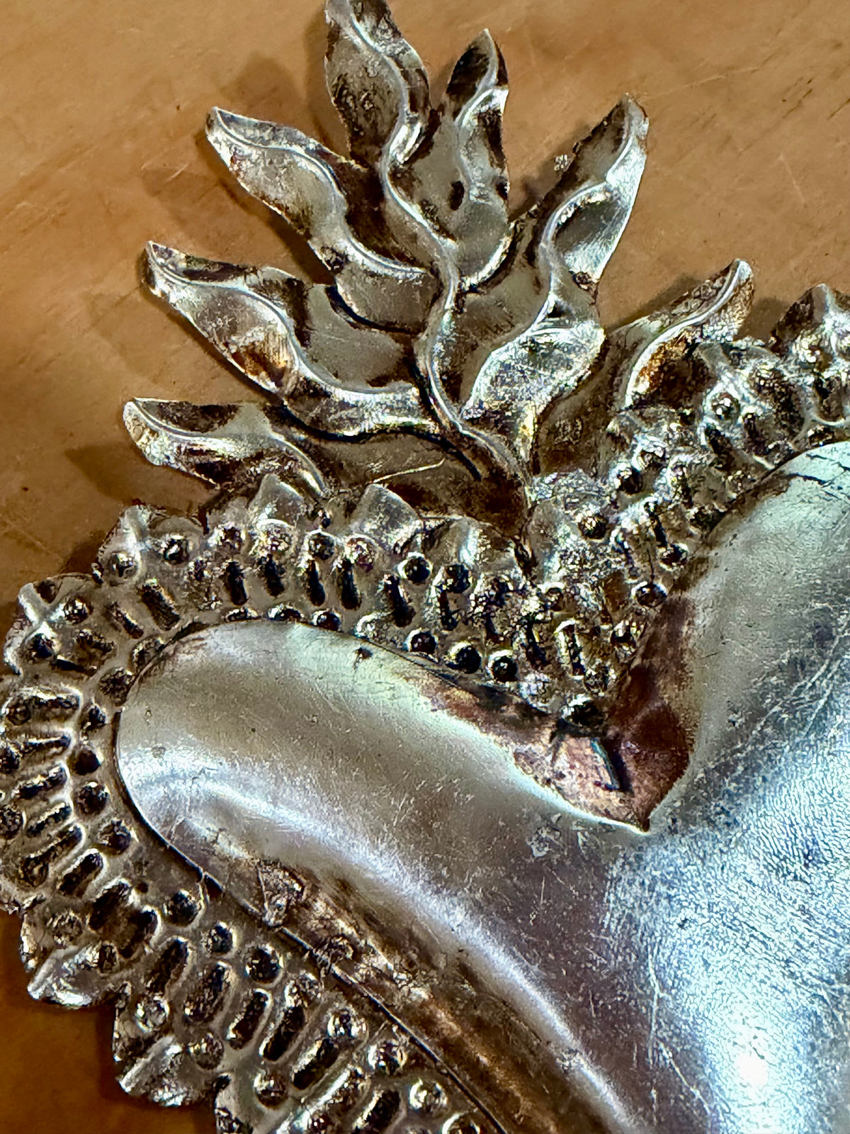 Silver leaf Glaze heart